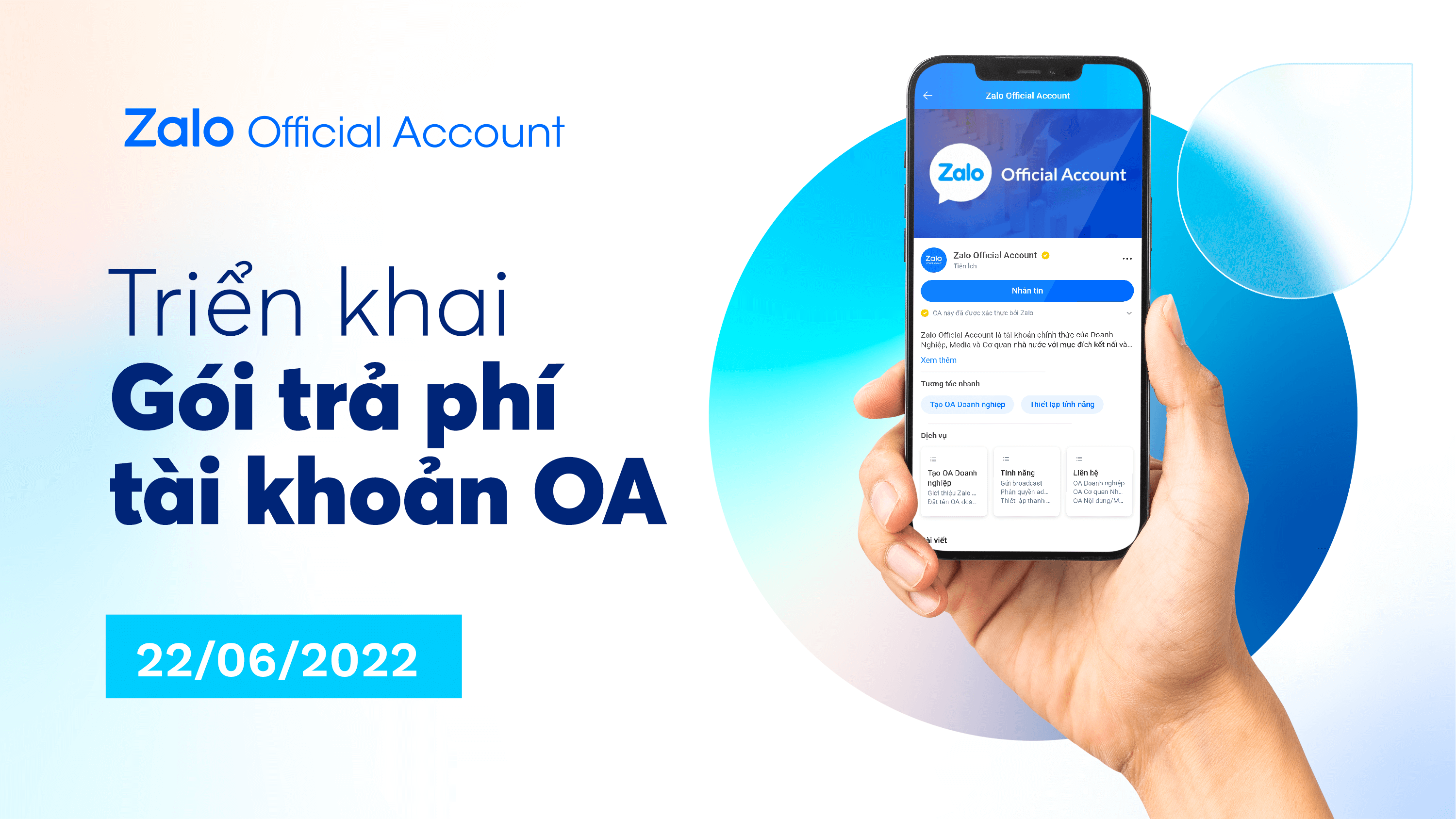 ZALO THAY ĐỔI CHÍNH SÁCH ĐỐI VỚI ZALO OA TỪ NGÀY 22/06/2022 ZALO THAY ĐỔI CHÍNH SÁCH ĐỐI VỚI ZALO OA TỪ NGÀY 22/06/2022